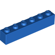 Brick 1 x 6 with White 'TRANSPORT' Thick Print (in some versions of Set 113)