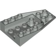 Деталь LEGO Wedge 6 x 4 Inverted with 2 Stud Connections, Светло-серый