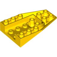 Деталь LEGO Wedge 6 x 4 Inverted with 2 Stud Connections, Желтый