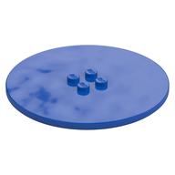 Деталь LEGO Plate Special Round 8 x 8 with 2 x 2 Center Studs with Groove, Голубой