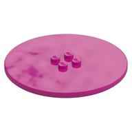 Деталь LEGO Plate Special Round 8 x 8 with 2 x 2 Center Studs with Groove, Пурпурный