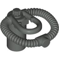 Деталь LEGO Minifig Neckwear Scuba Tank, Axle Holder, Темно-серый