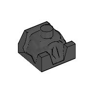 Деталь LEGO Brick Special 2 x 2 Racer Driver No Head, Черный