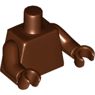 Деталь LEGO Torso, Reddish Brown Arms, Reddish Brown Hands [Plain], Красно-коричневый