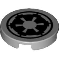 Tile, Round 2 x 2 with Star Wars Imperial Print