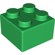 Набор LEGO Brick, Soft 2 x 2, Зеленый