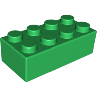 Набор LEGO Brick, Soft 2 x 4, Зеленый
