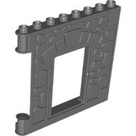 Деталь LEGO Duplo Building Wall 1 x 8 x 8 with Door Opening - Castle, Темный сине-серый