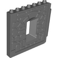 Деталь LEGO Duplo Building Wall 1 x 8 x 8 with Window Opening - Castle, Темный сине-серый