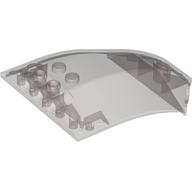 Деталь LEGO Windscreen 8 x 6 x 2 Curved with Red and Silver Racing Stripes Print, Прозрачный черный