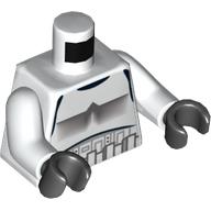 Деталь LEGO Torso Armour Stormtrooper Print, White Arms, Black Hands, Белый