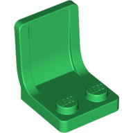 Деталь LEGO Minifig Seat 2 x 2 with Center Sprue Mark, Зеленый