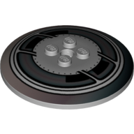 Dish 6 x 6 Inverted (Radar) [Hollow Studs] With Cracked Glass, Steel Rim print