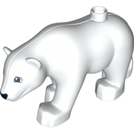 Набор LEGO Duplo Animal Bear Adult New Style, Squared Eyes Print, Белый