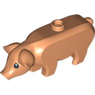 Деталь LEGO Animal, Pig, Large with Black Eyes and White Pupils Print, Телесный