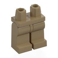 Деталь LEGO Hips and Black Legs, Темно-песочный