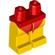 Деталь LEGO Hips and Yellow Legs with Red Short Swimsuit Print, Красный