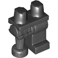 Деталь LEGO Left Leg, Pearl Dark Gray Pirate Peg Leg, and Black Hips, Черный