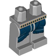 Деталь LEGO Hips and Light Bluish Gray Legs with Dark Blue Mummy Wrapping Print, Светлый сине-серый