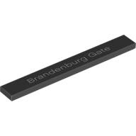 Деталь LEGO Tile  1 x  8 with "Brandenburg Gate" Print, Черный