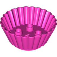 Деталь LEGO Duplo Cupcake / Muffin Cup with 2 x 2 Studs, Темно-розовый