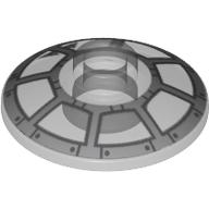 Деталь LEGO Dish 2 x 2 Inverted [Radar] with Cockpit Window Print, Прозрачный бесцветный