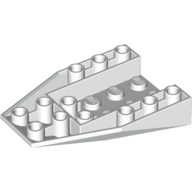 Деталь LEGO Wedge 6 x 4 Inverted with 4 Stud Connections, Белый