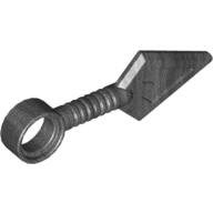 Деталь LEGO Minifig Short Spear with Hole, Жемчужный титановый