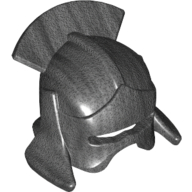 Деталь LEGO Minifig Helmet Castle with Lateral Comb [Uruk-hai], Жемчужный титановый