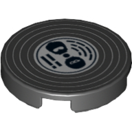 Tile Round 2 x 2 with Vinyl Record Print