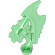 Деталь LEGO Ninjago Complex Axe Blade [Techno-Blade], Прозрачный зеленый