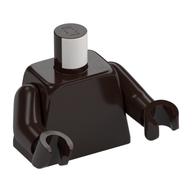 Деталь LEGO Torso, Dark Brown Arms and Hands [Plain], Темно-коричневый