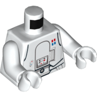 Деталь LEGO Torso Armor Snowtrooper Commander Print, White Arms and Hands, Белый