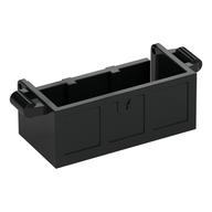 Деталь LEGO Treasure Chest Bottom with Rear Slots, No Groove, Черный