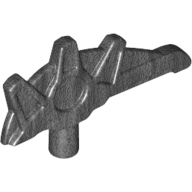 Деталь LEGO Minifig Blade with Bar and 3 Spikes, Жемчужный титановый