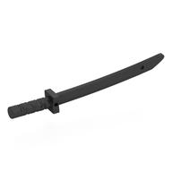 Деталь LEGO Weapon Sword / Katana / Shamshir with Capped Pommel [Square Guard], Жемчужный титановый