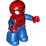 Деталь LEGO Duplo Figure Spider-Man Blue and Red Print, Красный