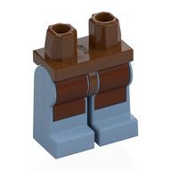 Деталь LEGO Hips and Sand Blue Legs with Reddish Brown Apron, Красно-коричневый