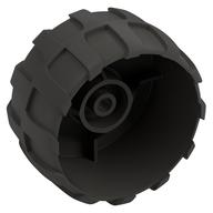 Деталь LEGO Wheel Hard Plastic Large (54mm D. x 30mm) [Undetermined Inner Support], Жемчужный титановый