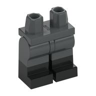 Деталь LEGO Hips with Dark Bluish Gray Legs and Black Boots Pattern, Темный сине-серый
