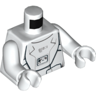 Деталь LEGO Torso Armor, First Order Snowtrooper Print, White Arms and Hands, Белый