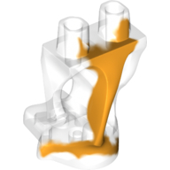 Деталь LEGO Lower Body, Ghost with Marbled Bright Light Orange Pattern, Прозрачный бесцветный