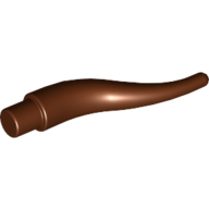 Деталь LEGO Cattle Horn - Long, Красно-коричневый