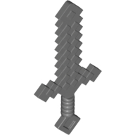 Деталь LEGO Minifig Sword Blocky (Minecraft Sword), Темный сине-серый
