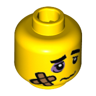 Деталь LEGO MINI HEAD NO.1837, Желтый