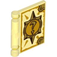 Деталь LEGO Minifig Book Cover with Question Mark Print, Прозрачный желтый