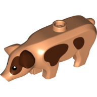 Деталь LEGO Pig 1x4x1 2/3 "NO.1", Телесный