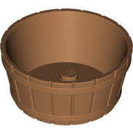 Деталь LEGO Container, Barrel Half Large with Axle Hole, Средне-темный телесный