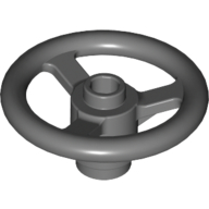 Деталь LEGO Technic Steering Wheel Small (3 Studs Diameter), Темный сине-серый