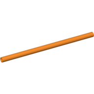 Деталь LEGO Hose, Rigid 3mm D. 8L / 6.4cm, Оранжевый